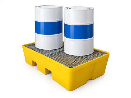 Pallet antiderrame con 2 tambores